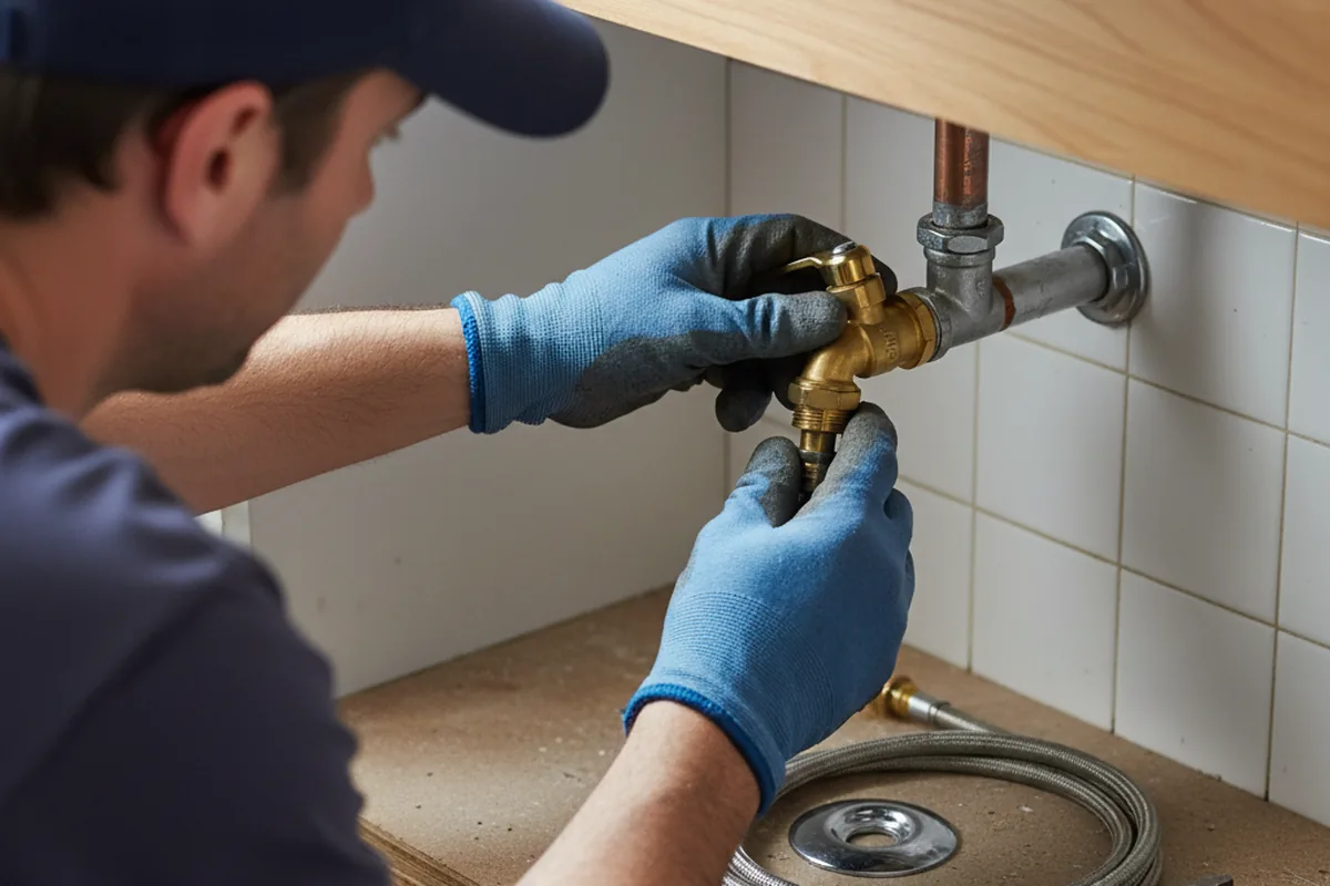 Shutoff valve and fitting work during Emergency Plumbing in Onancock